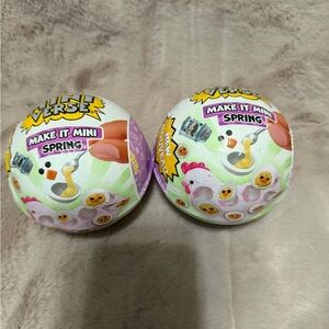 Make It Mini Spring Surprise Balls - Pastel Green & Pink 2 Pack